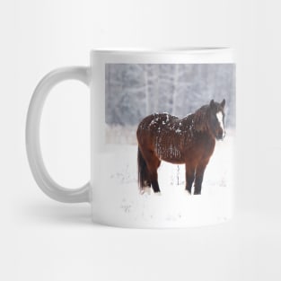 Brown on White - Horse Mug